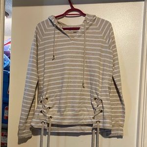 MICHAEL KORS LACE UP HOODIE